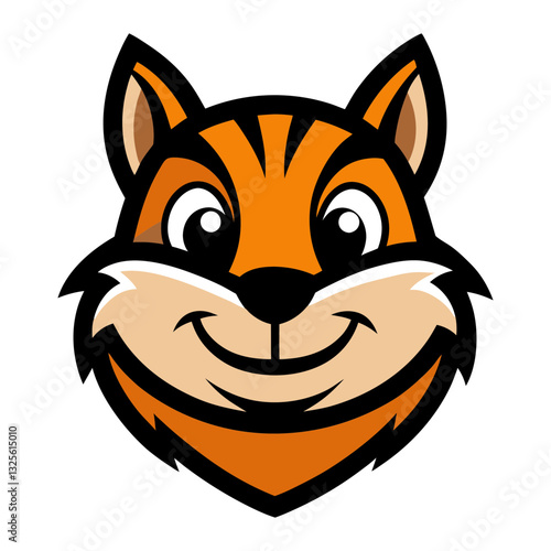 Chipmunk head mascot logo design vector