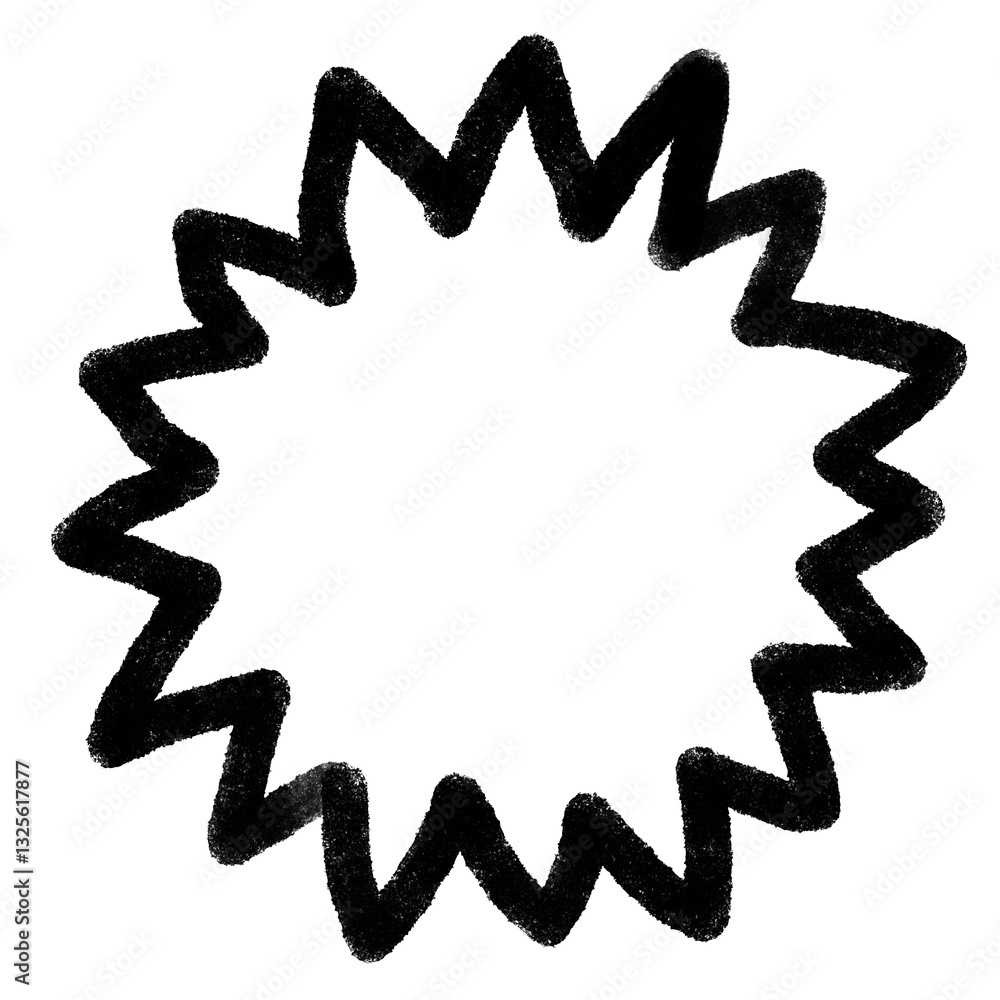 Naklejka premium 吹き出しフレームのイラスト素材