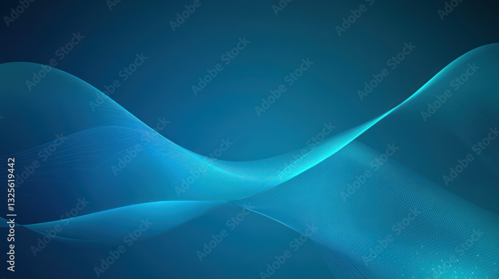 Abstract Blue Waves on Dark Background Abstract Blue Waves on Dark Background