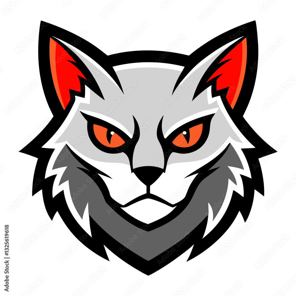 Fototapeta premium Cat head mascot logo design vector