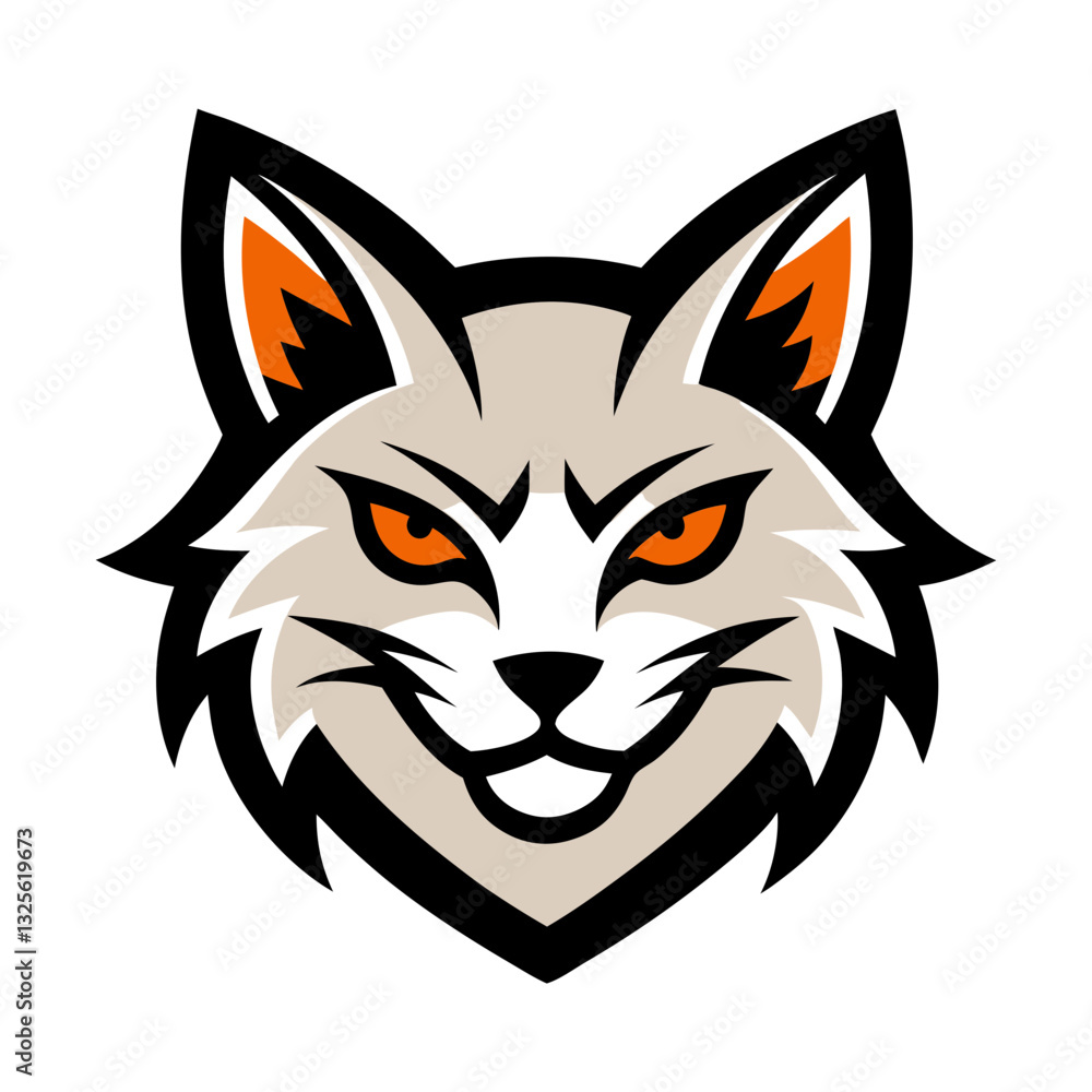 Fototapeta premium Cat head mascot logo design vector
