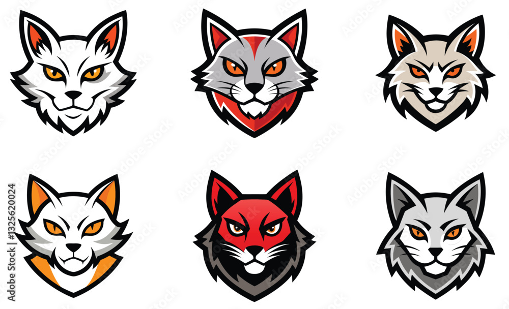 Cat head mascot logo design vector Cat head mascot logo design vector
