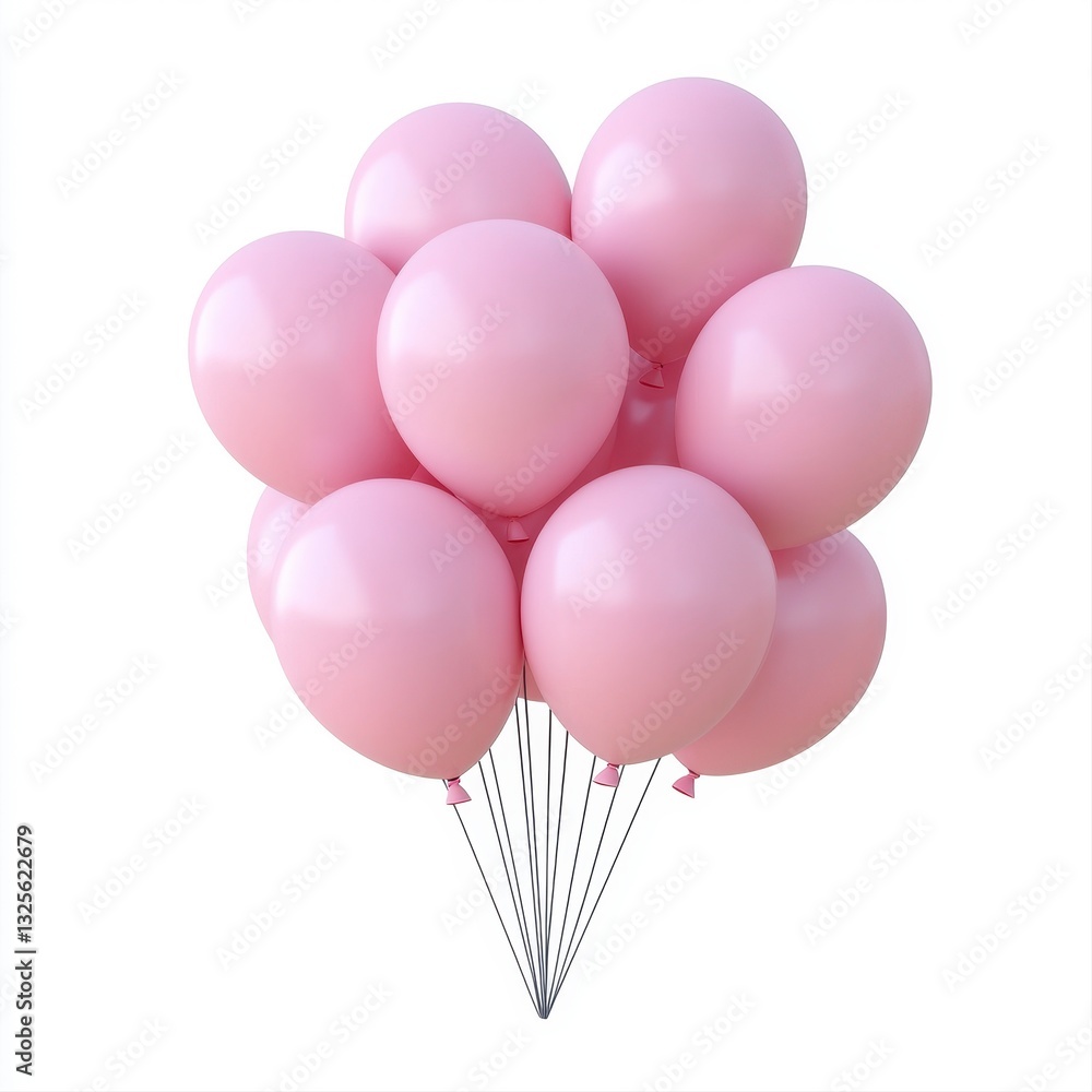 custom made wallpaper toronto digitalCluster of Light Pink Balloons on White Background