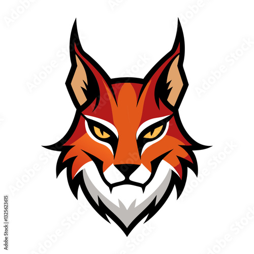 Caracal head mascot logo design vector