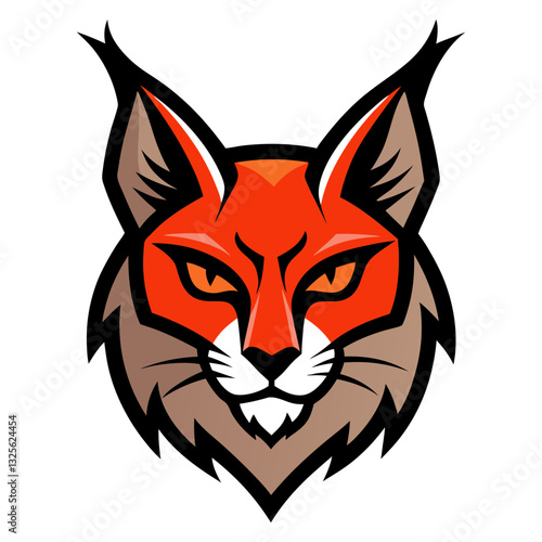 Caracal head mascot logo design vector