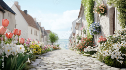 Picturesque Village Path: A...