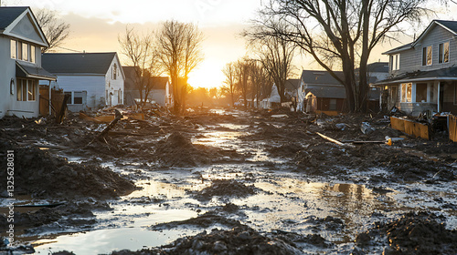 The condition after the storm, the flood at the base of the house collapsed.