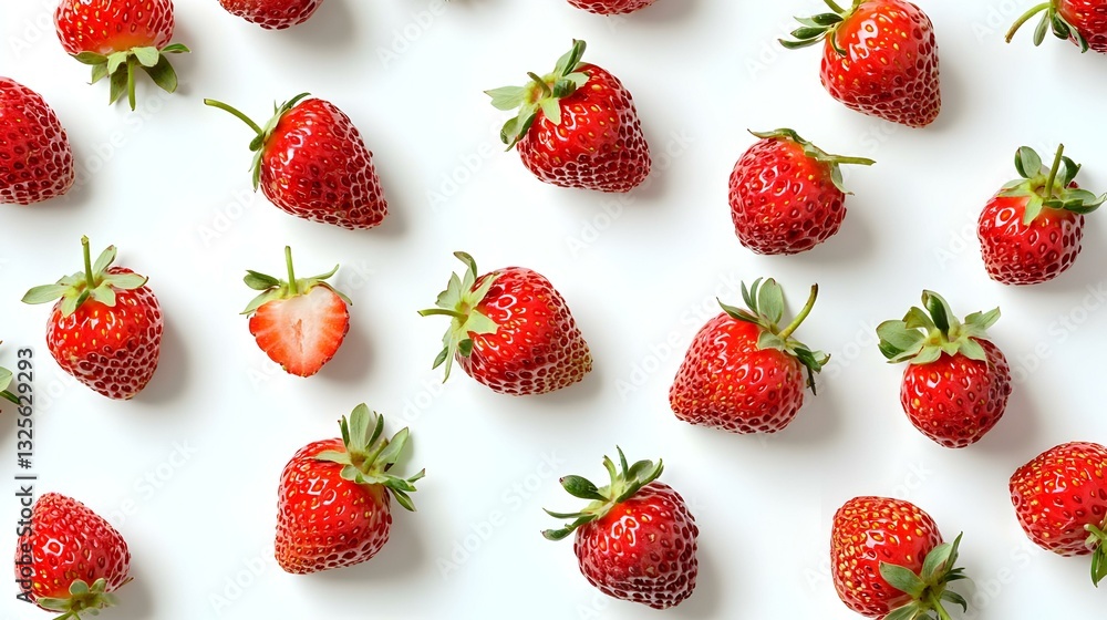 Fresh Strawberries isolated on white background Fresh Strawberries isolated on white background
