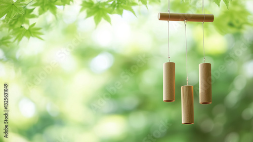 Tranquil Chimes: A close-up...