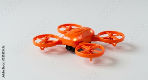 Wallpaper Mural 鮮やかオレンジ小型ドローン、滑らかな曲線美しいデザイン、柔らかな光で輝く. AI Generated Torontodigital.ca