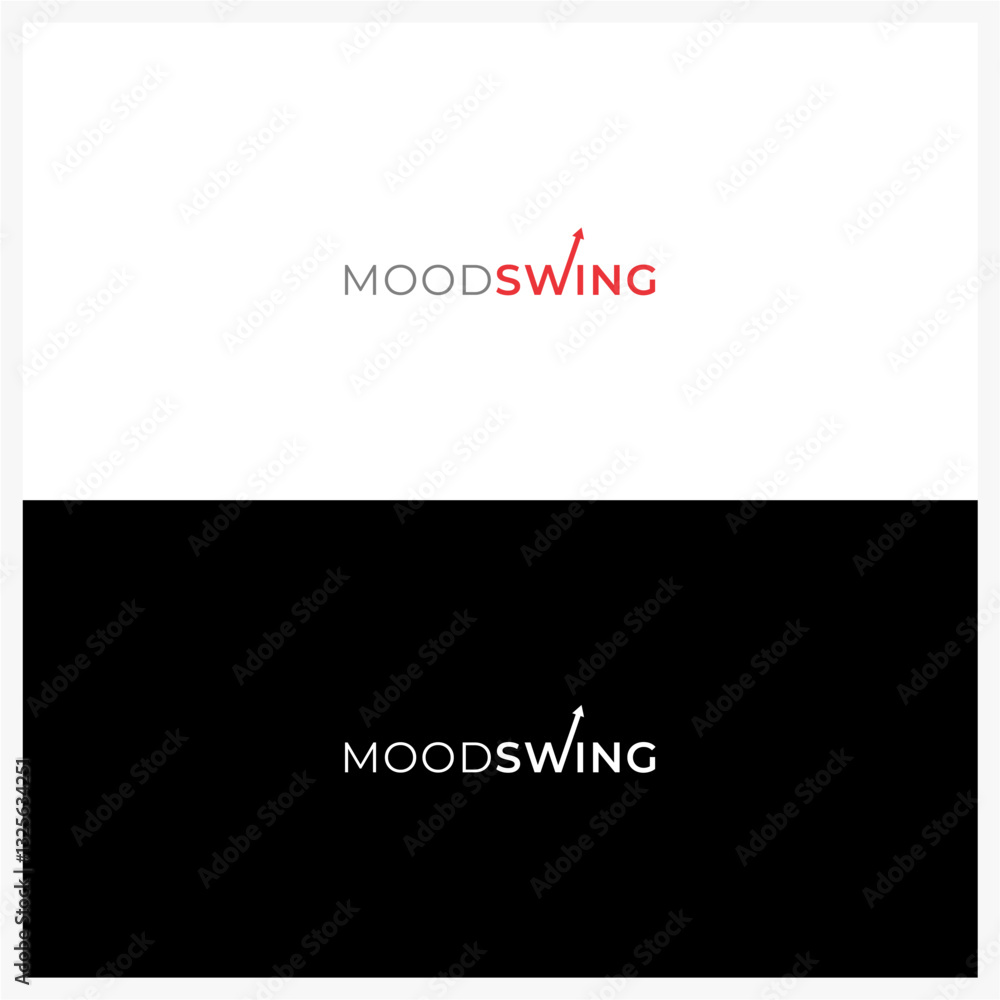 Minimalist Typography Mood Swing Logo Design Minimalist Typography Mood Swing Logo Design