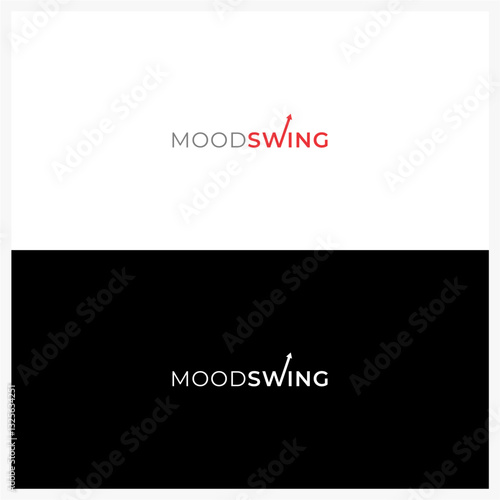 Minimalist Typography Mood Swing Logo Design