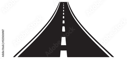 Perspective road vector illustration long highway towards the horizon traveling