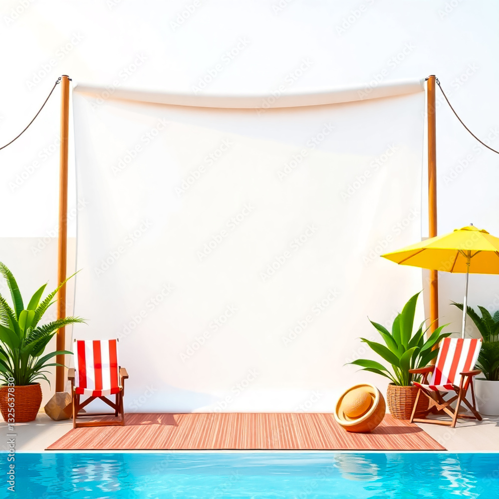 Fototapeta premium Summer and sea background suitable for advertising products.