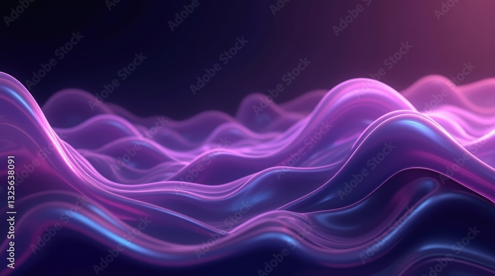 Surreal Wavy Fluid Shape in Dark Fantasy Style Surreal Wavy Fluid Shape in Dark Fantasy Style