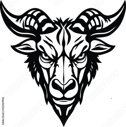 vector illustration of a goat