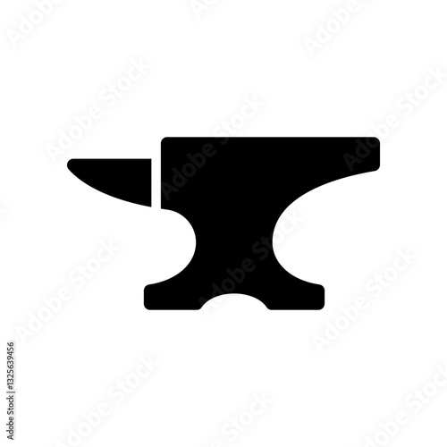 Simple anvil icon isolated on white background.