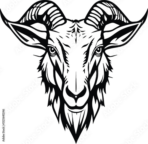 vector illustration of a goat