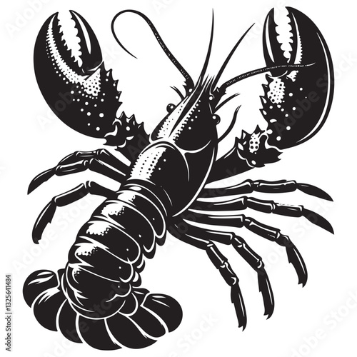 Seafood lobster vector illustration