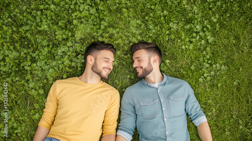 Shared gaze: Two men sharin...