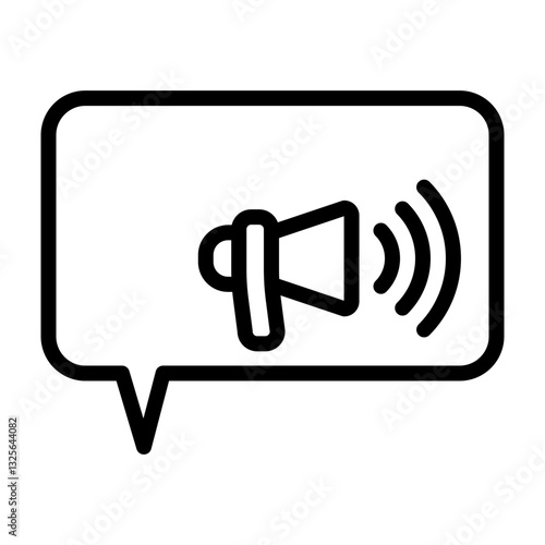 Audio Transcription Vector Line Icon Design