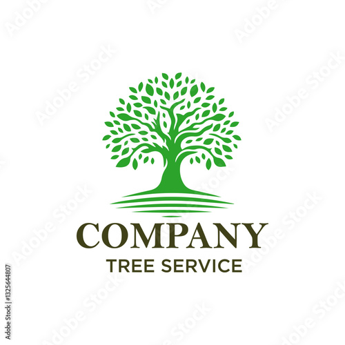 classic tree of life oak maple banyan tree logo design