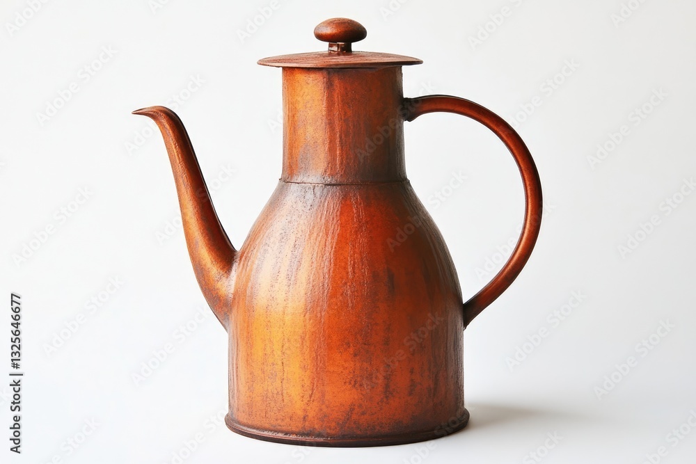 Rustic copper-toned tea pot with lid Rustic copper-toned tea pot with lid