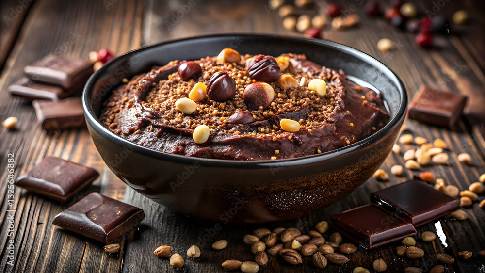 Homemade Quinoa Porridge with Chocolate and Hazelnuts Homemade Quinoa Porridge with Chocolate and Hazelnuts
