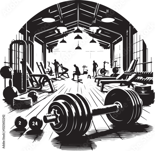 Gym Workout Fitness Vector Icons Set