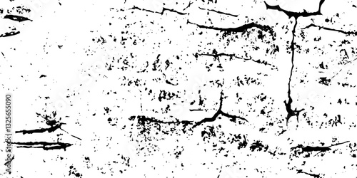 Grunge black and white crack paper texture design and texture of a concrete wall with cracks and scratches background .. Vintage abstract texture of old surface.. Grunge texture for make poster .	
