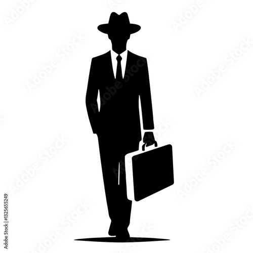 Black Businessman Silhouette