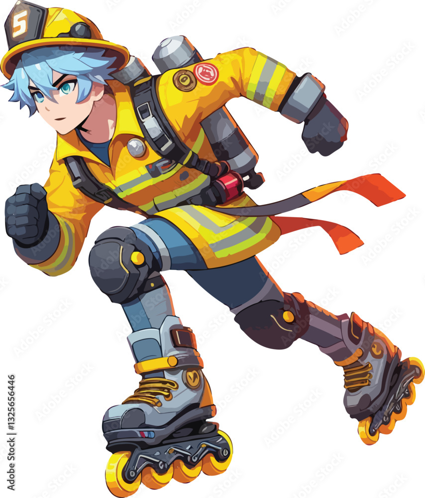Obraz premium Firefighter cute
