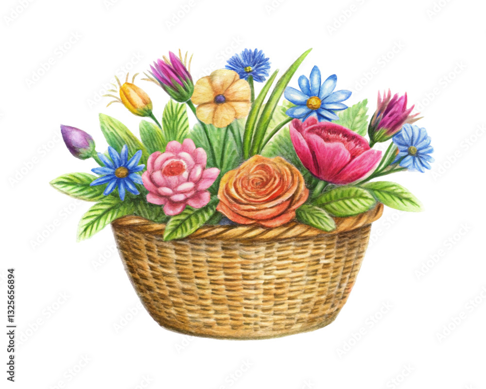 Fototapeta premium bouquet of tulips on a transparent background