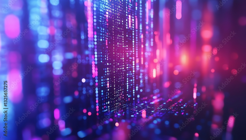Vivid programming code on a monitor, closeup, blurred background, generative AI technology, neoncolored lines of code, hightech digital innovation atmosphere Vivid programming code on a monitor, closeup, blurred background, generative AI technology, neoncolored lines of code, hightech digital innovation atmosphere