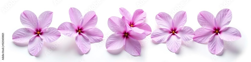 Fototapeta premium Delicate lilac flowers isolated on white background, isolated element, spring