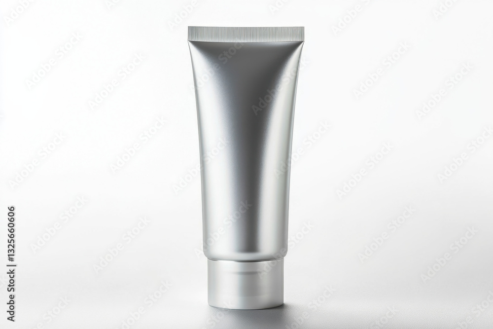 Aluminium cream tube with clipping path isolated on white background Aluminium cream tube with clipping path isolated on white background
