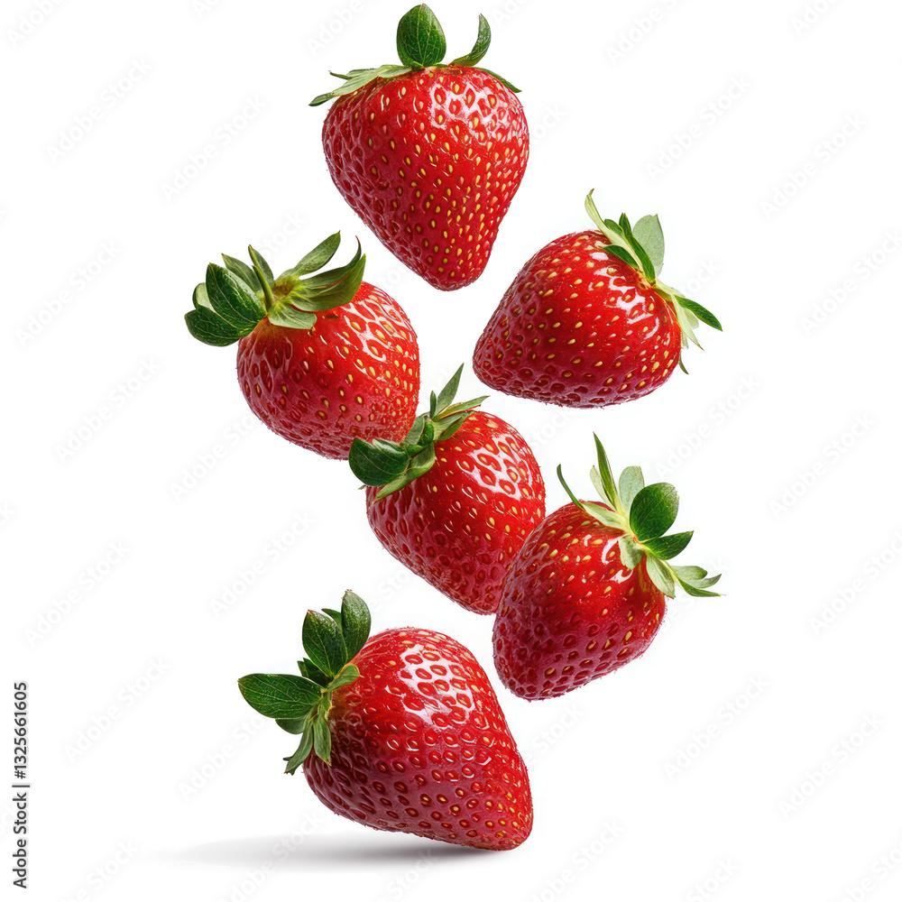 strawberries isolated on white background strawberries isolated on white background