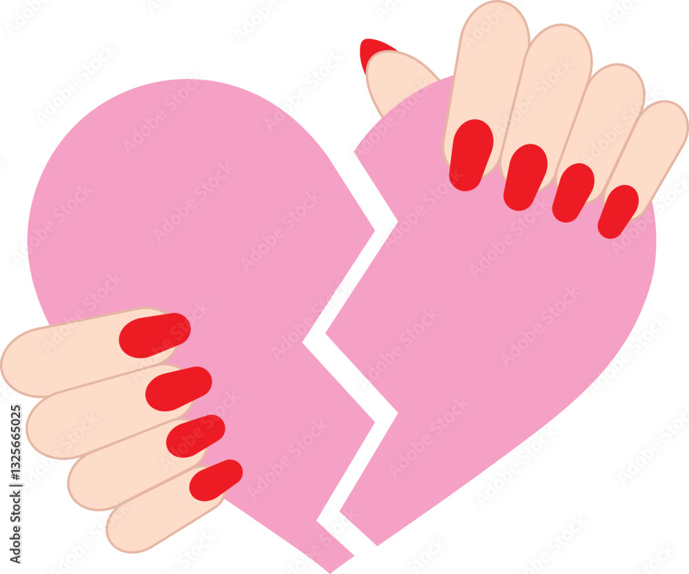 Obraz premium 갈라진하트