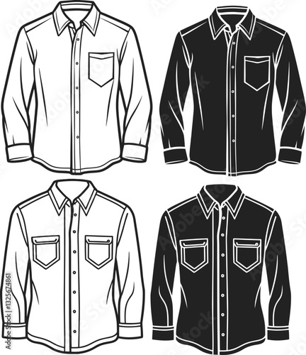 vector illustration of a white shirt
