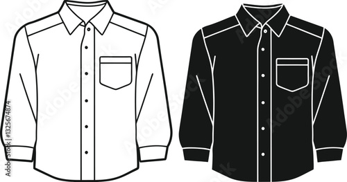 vector illustration of a white shirt