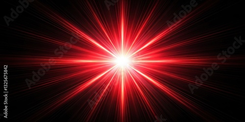 Asymmetric red light burst on black background, futuristic, bold,  futuristic, bold, burst