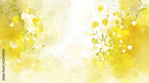 A vibrant yellow watercolor background ideal for design projects.