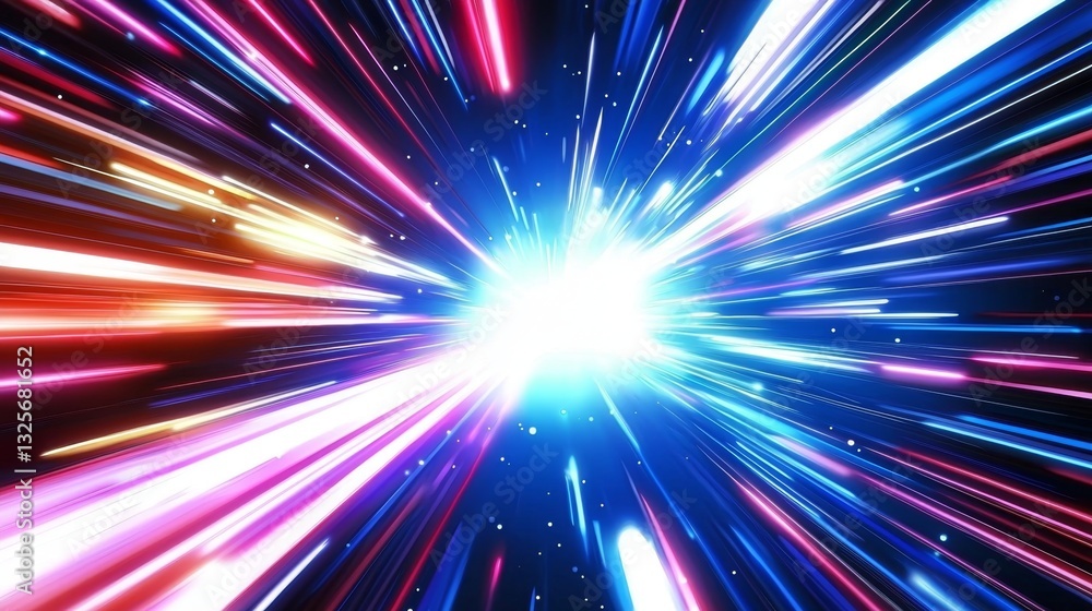 Naklejka premium Dynamic abstract rectangle patterns conveying speed and motion.