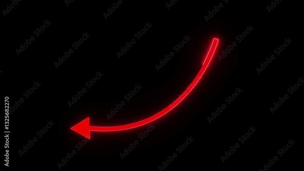 Red arrow still goes up. Glowing Red Arrow. Business cartoon animation Red arrow still goes up. Glowing Red Arrow. Business cartoon animation