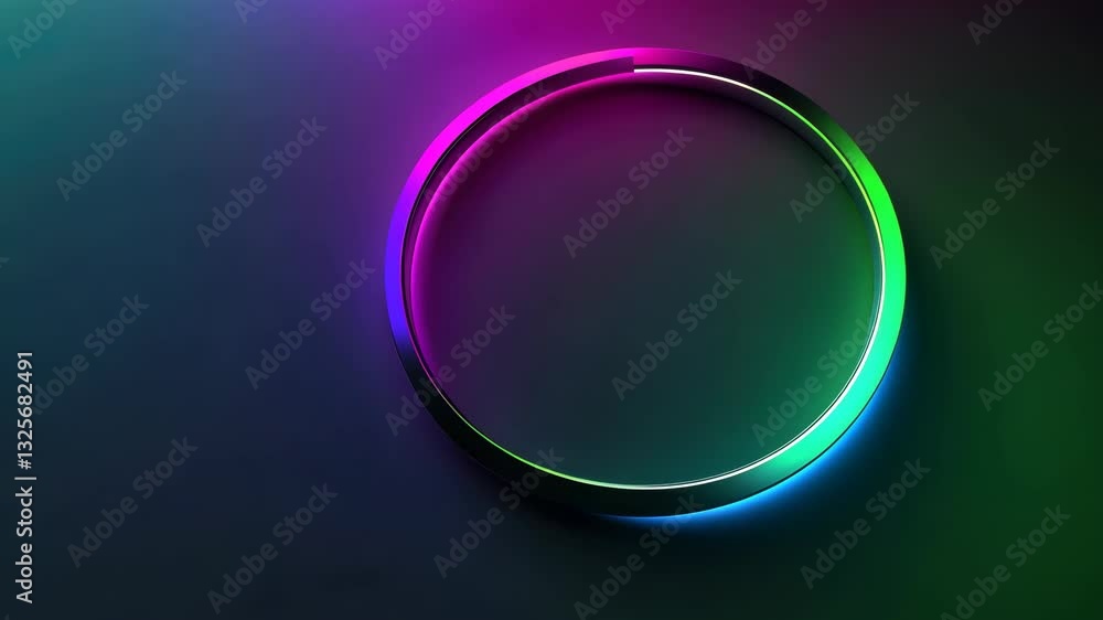 Vibrant neon loop transition: dynamic glowing ring with color shifts Vibrant neon loop transition: dynamic glowing ring with color shifts