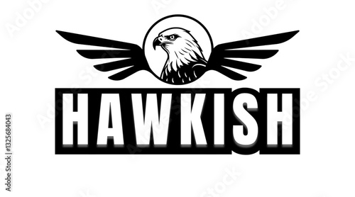 Vector text illustrations for Hawkish.