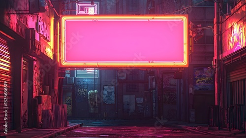 Wallpaper Mural Modern Neon Signboard in Urban Alley Torontodigital.ca