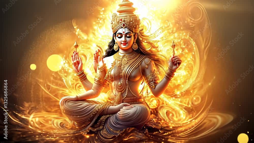 Radiant Goddess Lakshmi: Embodiment of Wealth, Prosperity, and Purity Radiant Goddess Lakshmi: Embodiment of Wealth, Prosperity, and Purity