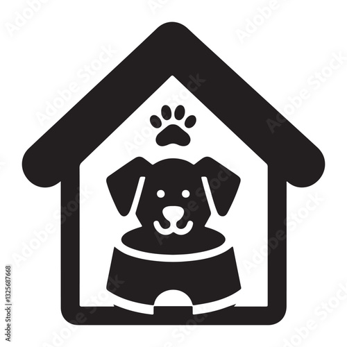 Adorable Dog House Illustration Vector File for Pet Lovers
