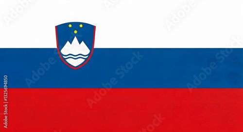 Slovenia flag image on white background.AI generated